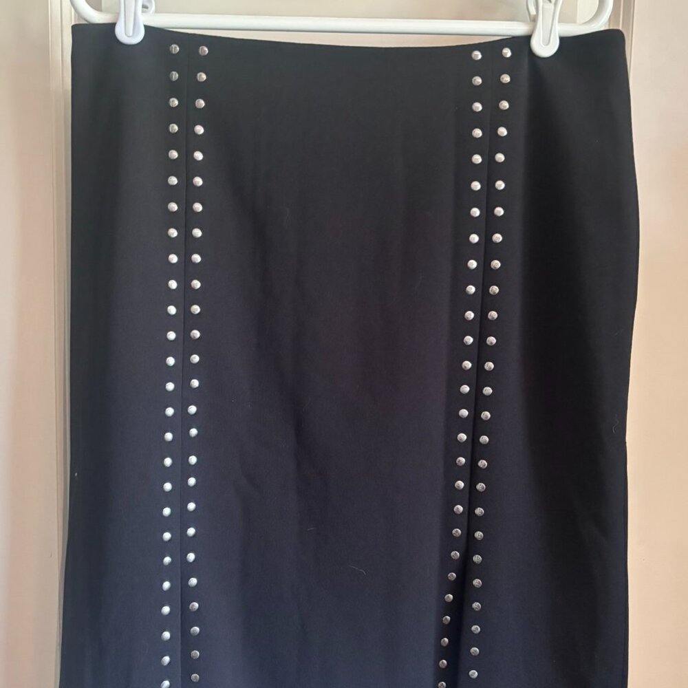 Calvin Klein black with silver rivets skirt